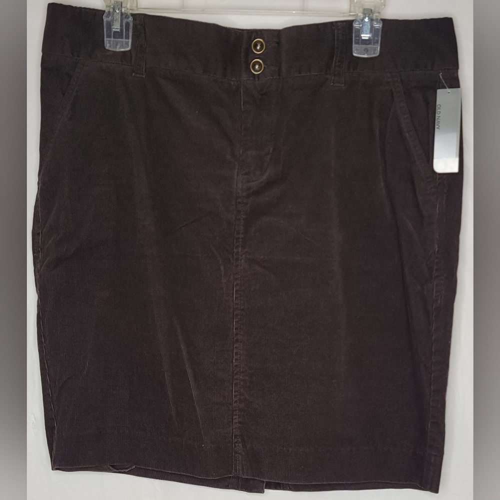 Old Navy Chocolate Corduroy Skirt